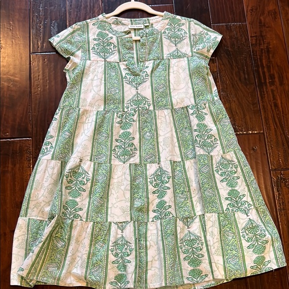 Roller Rabbit | Dresses | Roller Rabbit Green And White Dress | Poshmark